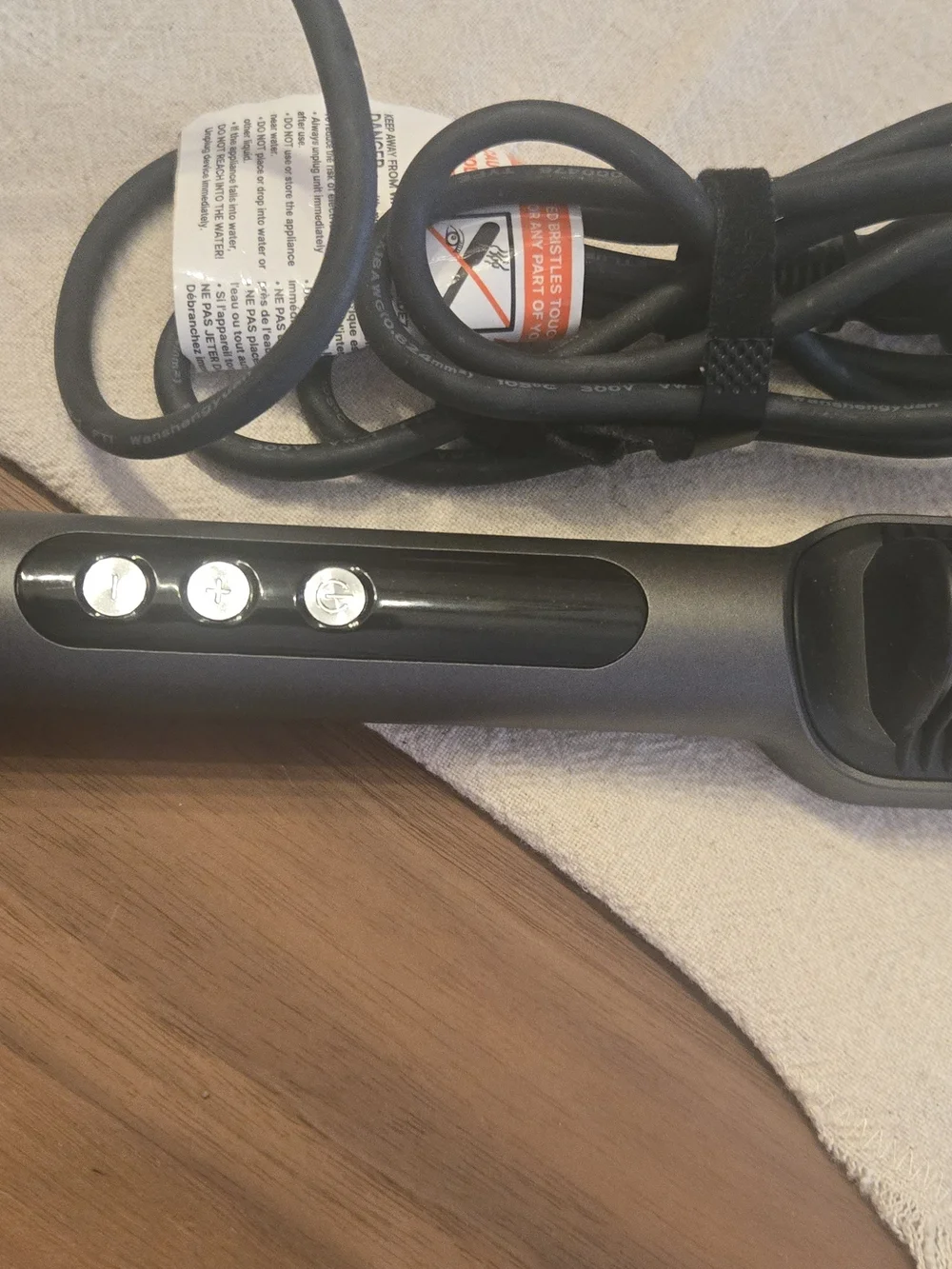Owala Red & Black Heated Styling Brush — Sleek Straightening Tool